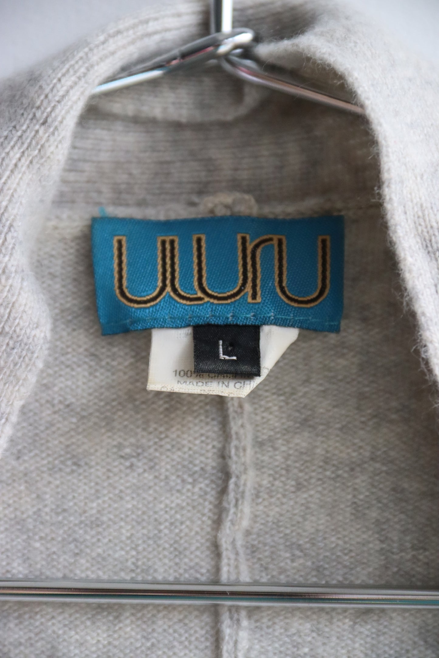 Vintage Uhuru Grey Cashmere Sweater - as is