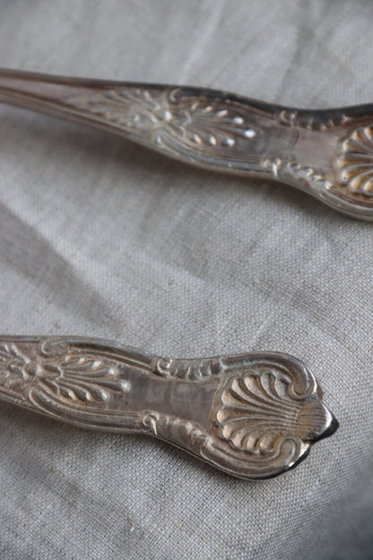 Vintage India Silver Plated Salad Serving Set