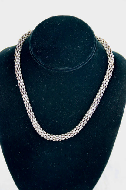 Sterling Silver popcorn chain sterling necklace