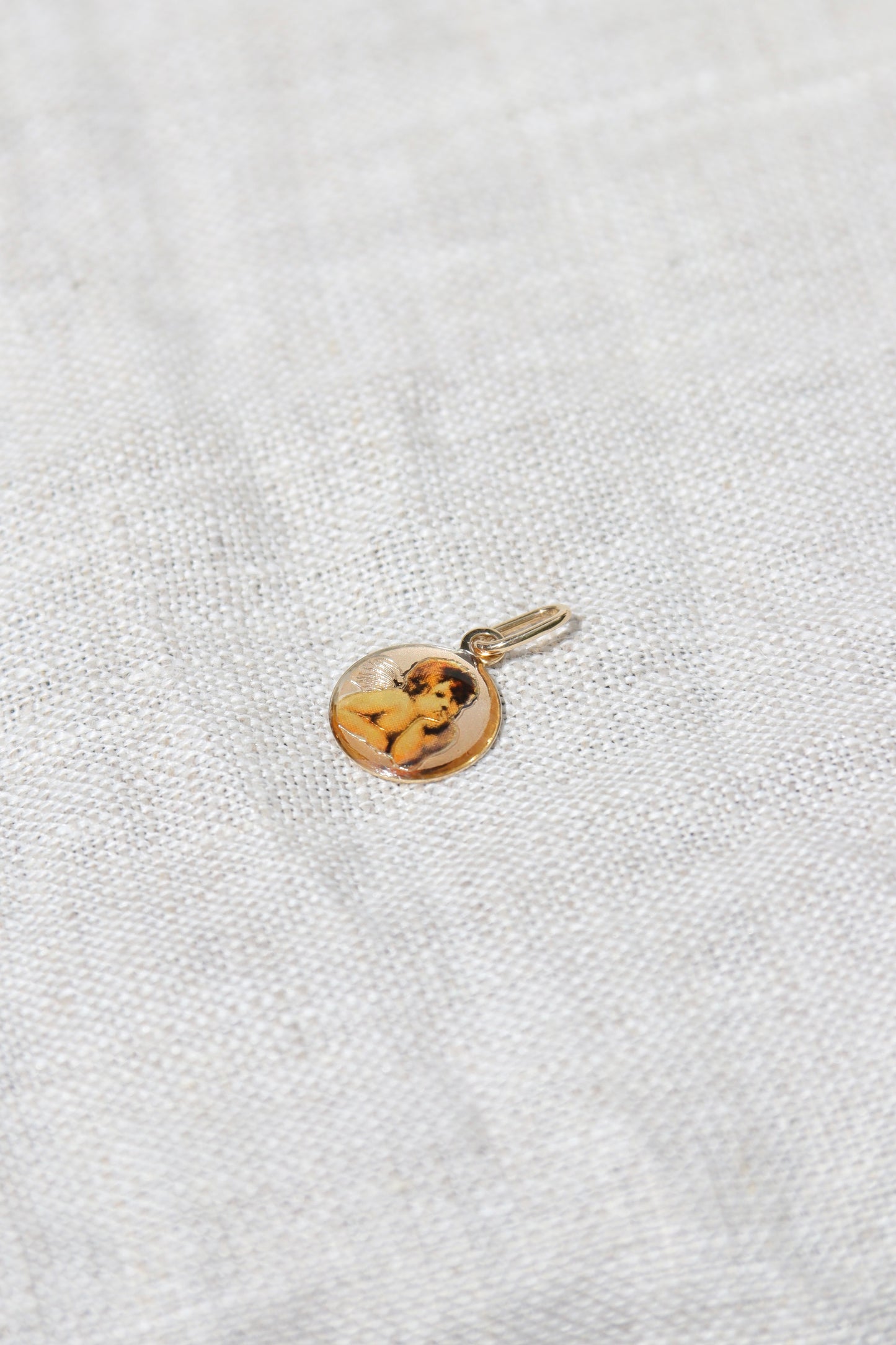 14K Cherub Charm Pendant