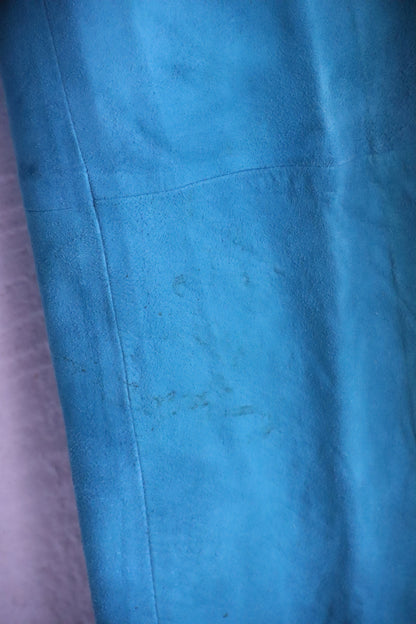 Turquoise Leather Pants