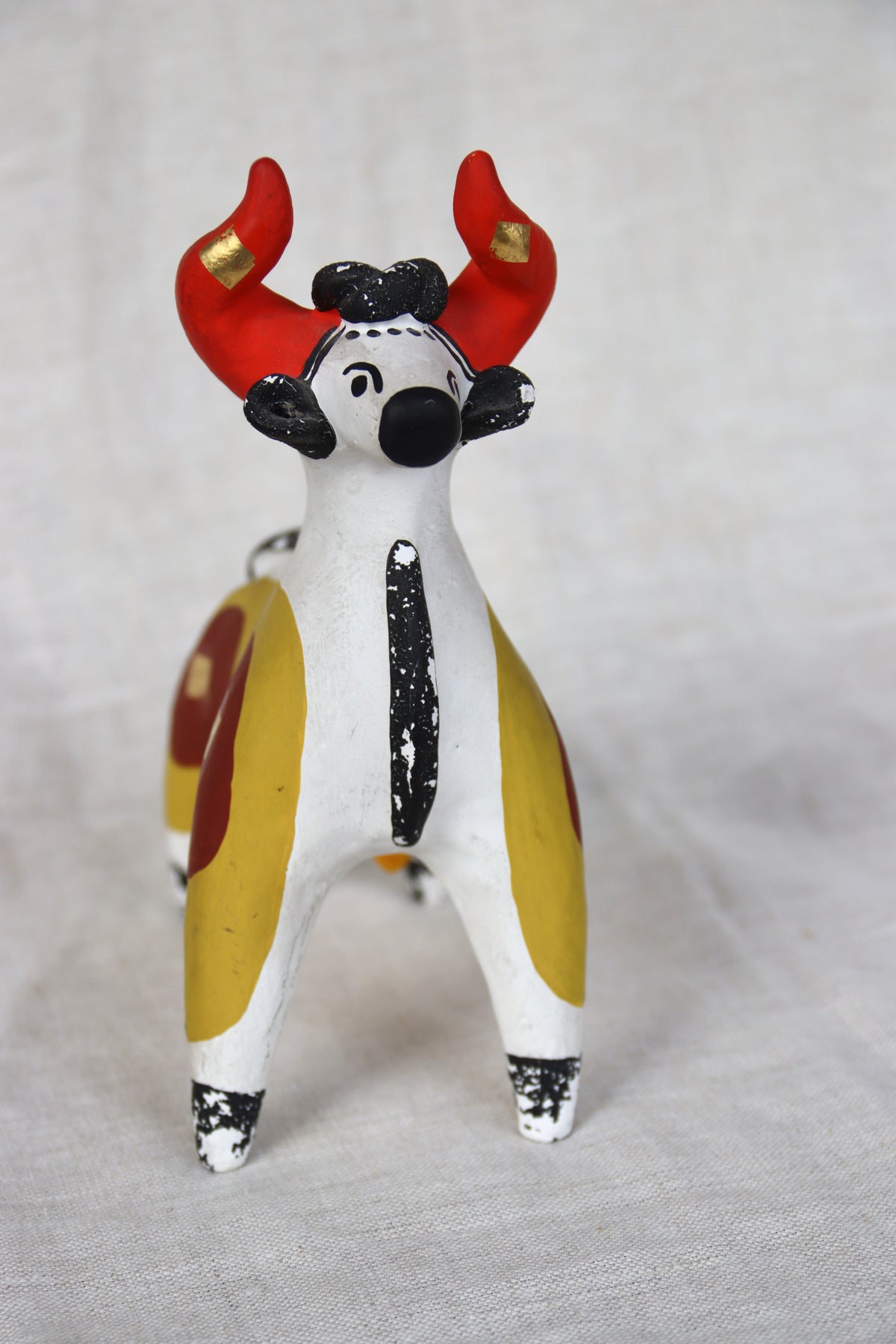 Dymkovo Toy Clay Bull Cow Figurine