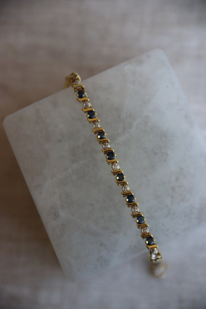 14K Sapphire and Diamond Bracelet