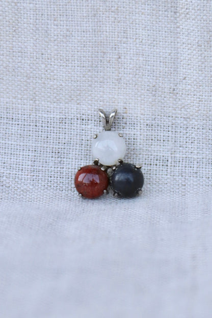 Sterling Silver three stone pendant