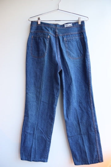 Vintage Contrast Stitching Jeans