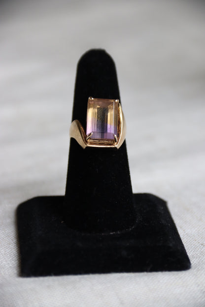 10K Ametrine Asymmetrical Ring