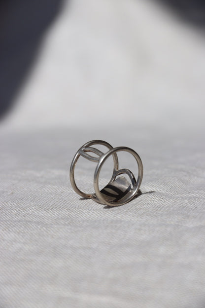 Manuela Stalman Silver Geometric Circle Ring