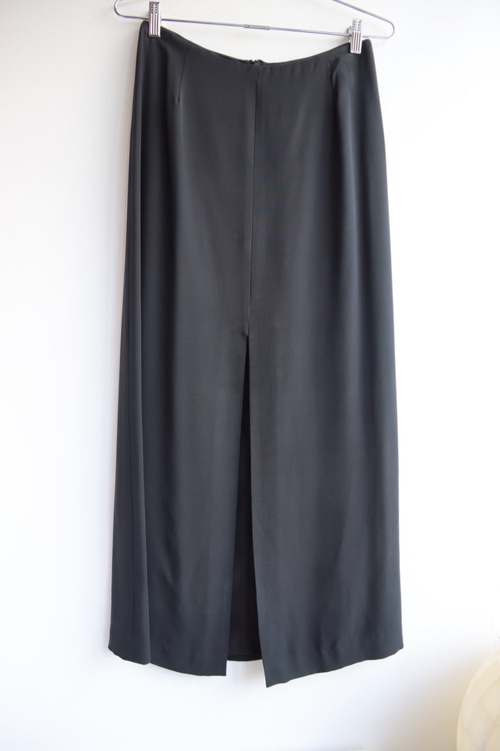 Vintage Banana Republic Black Silk Maxi Skirt