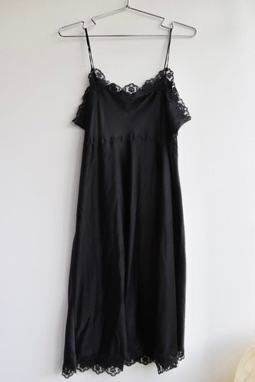 Handmade Italian Black Slip Dress