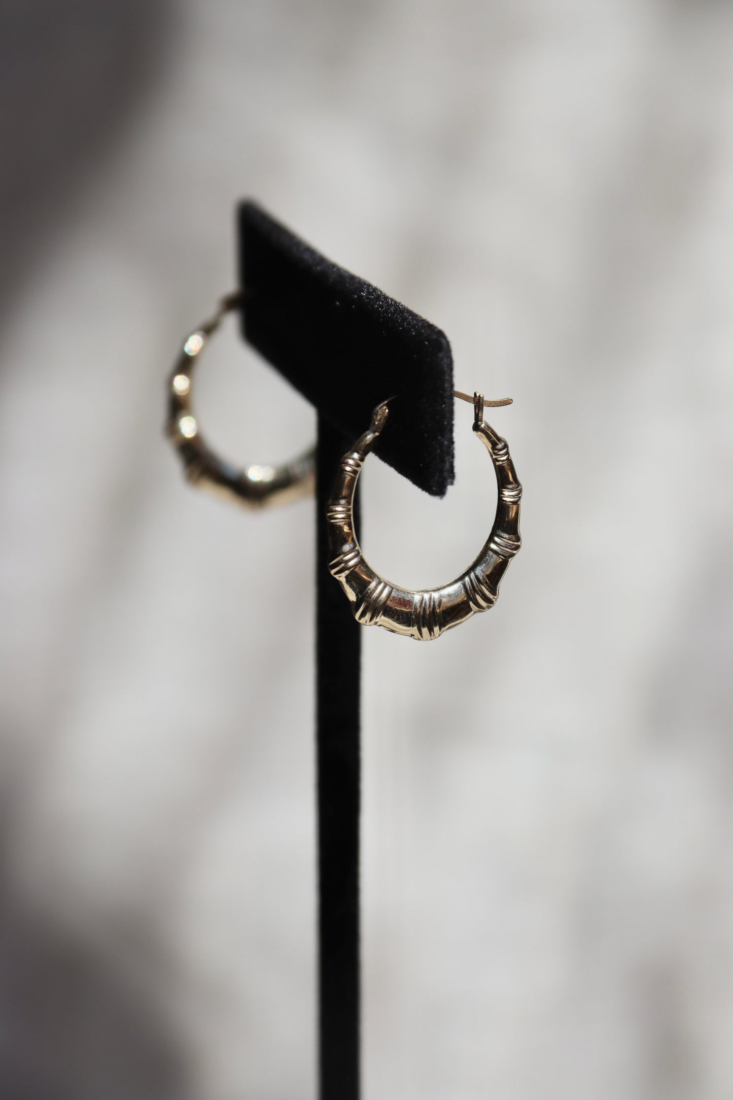Fluted Hoop Earrings - 10k Yellow Gold