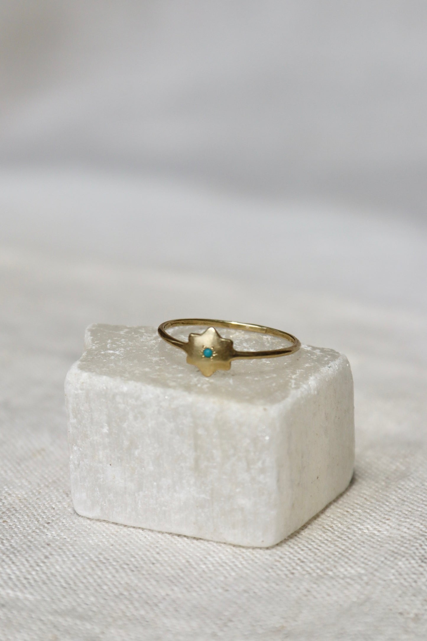 Marisa Mason Solar Ring - gold and turquoise
