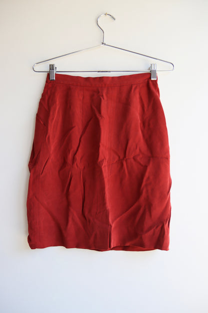 Jones New York Red Silk Skirt