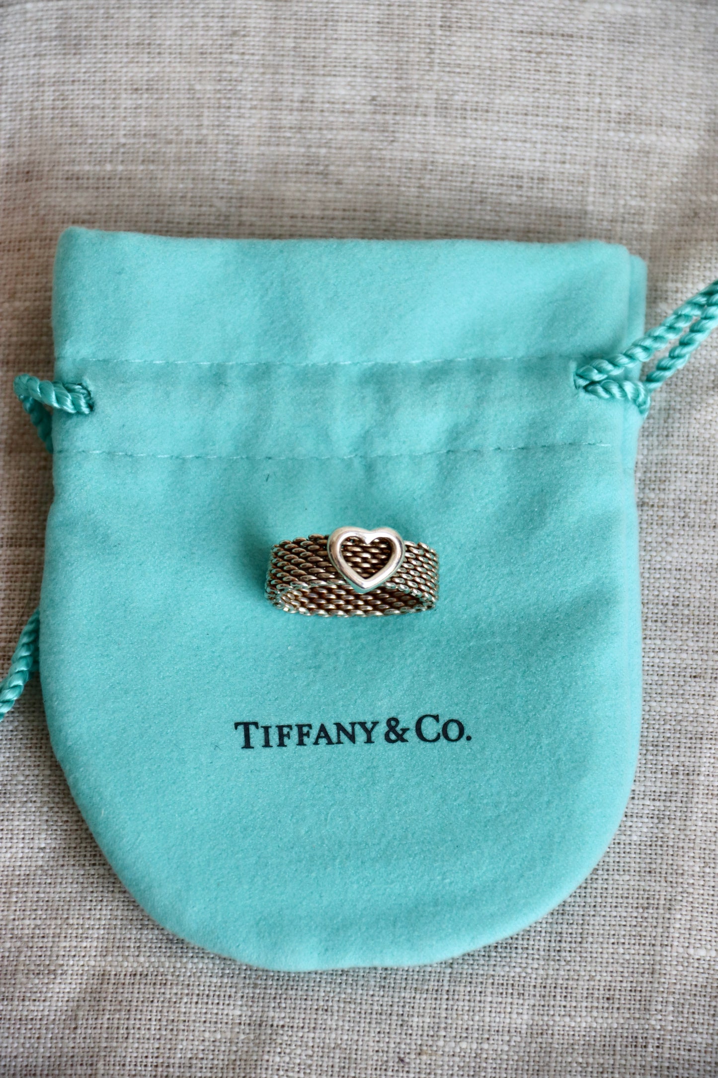 Tiffany Heart Mesh Ring