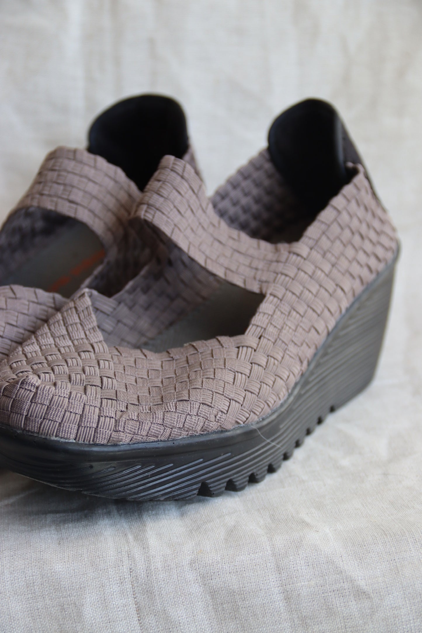 Bernie Mev Lulia Woven Wedge Heels