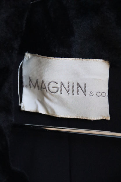 I. Magnin Black Fur Cropped Jacket
