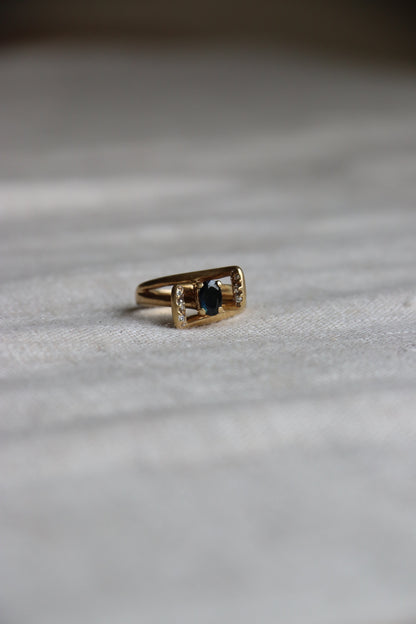 Sapphire and Diamond Ring