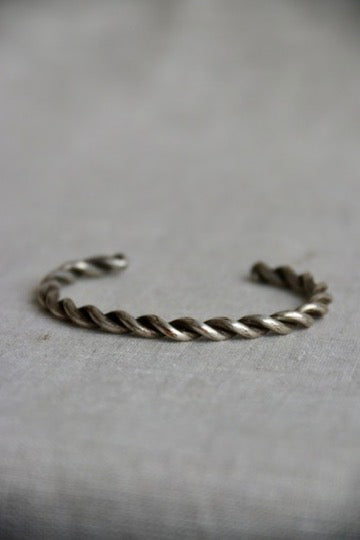 Silver Plated Copper Rope Twist Bracelet