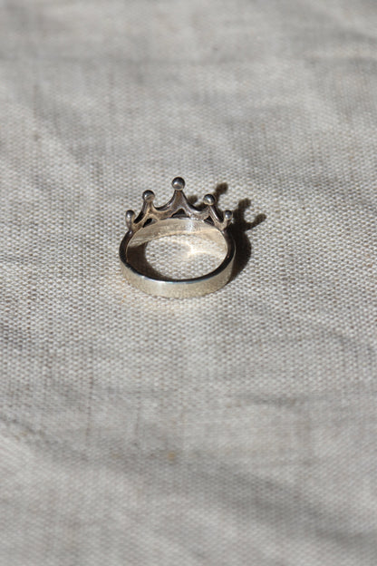 sterling silver crown ring
