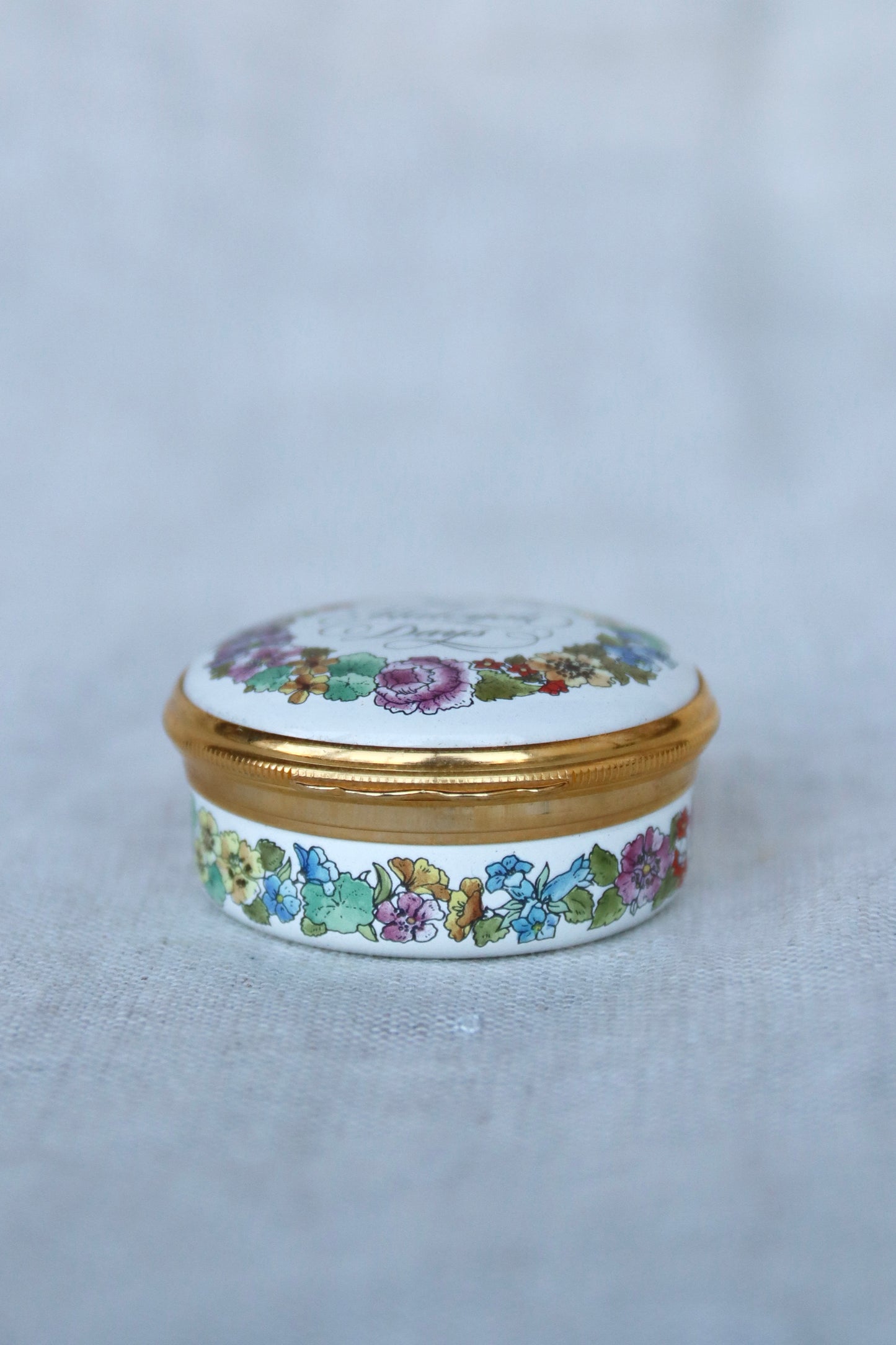 Halcyon Days Flower Enamel Box
