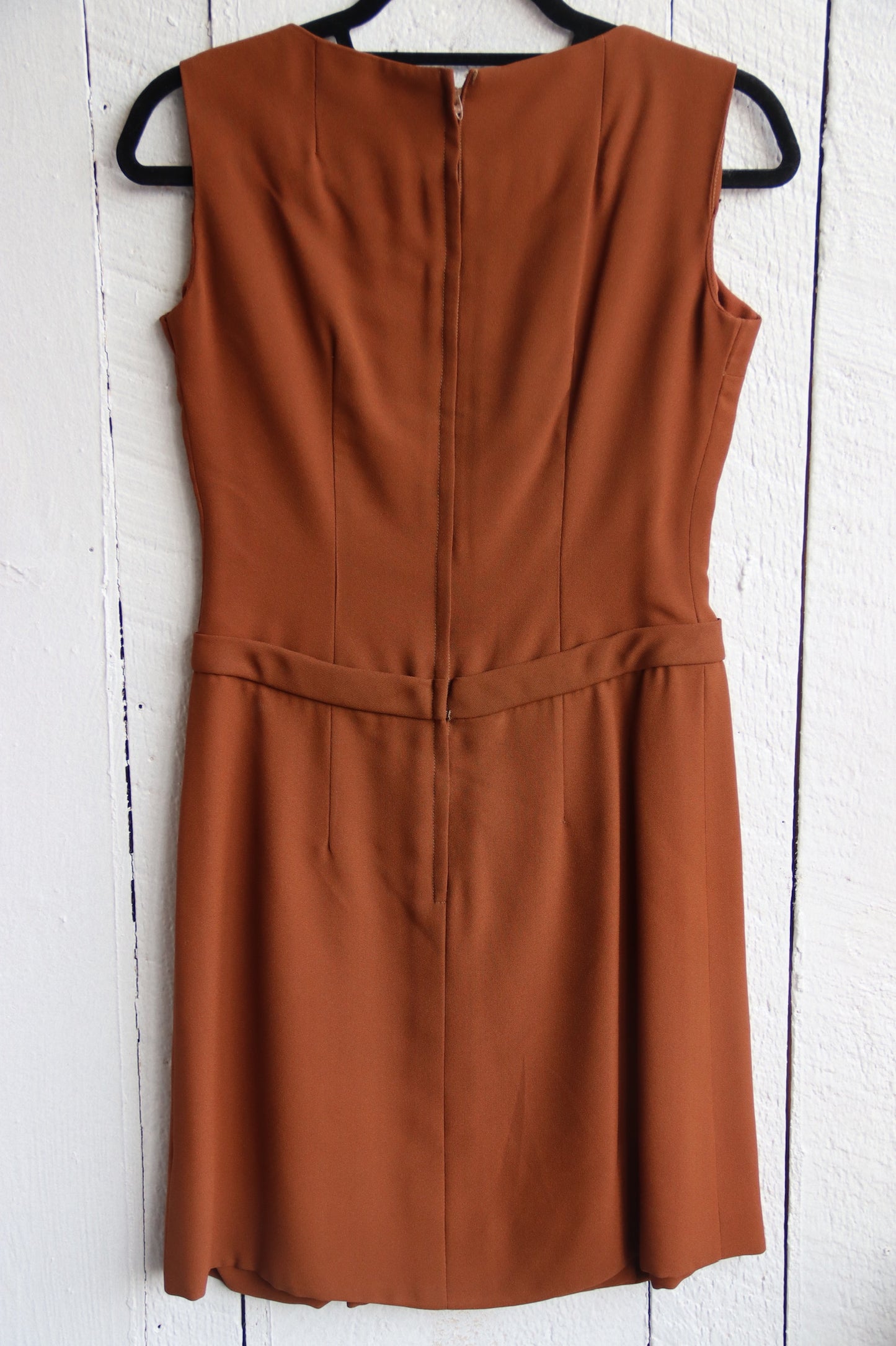 Saks Fifth Avenue Brown Bow Dress
