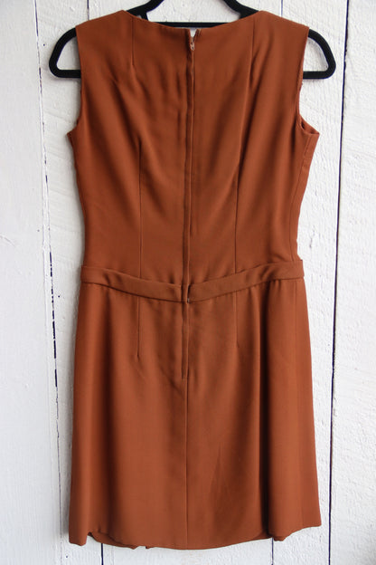 Saks Fifth Avenue Brown Bow Dress
