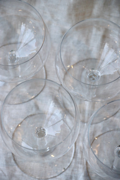 Set of 5 Baccarat crystal stemware