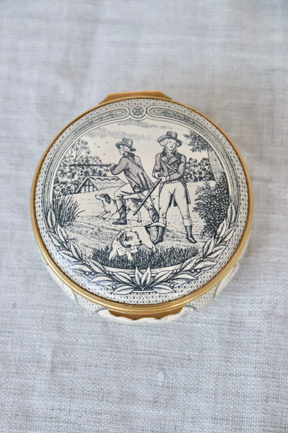 Hunting Enamel Box
