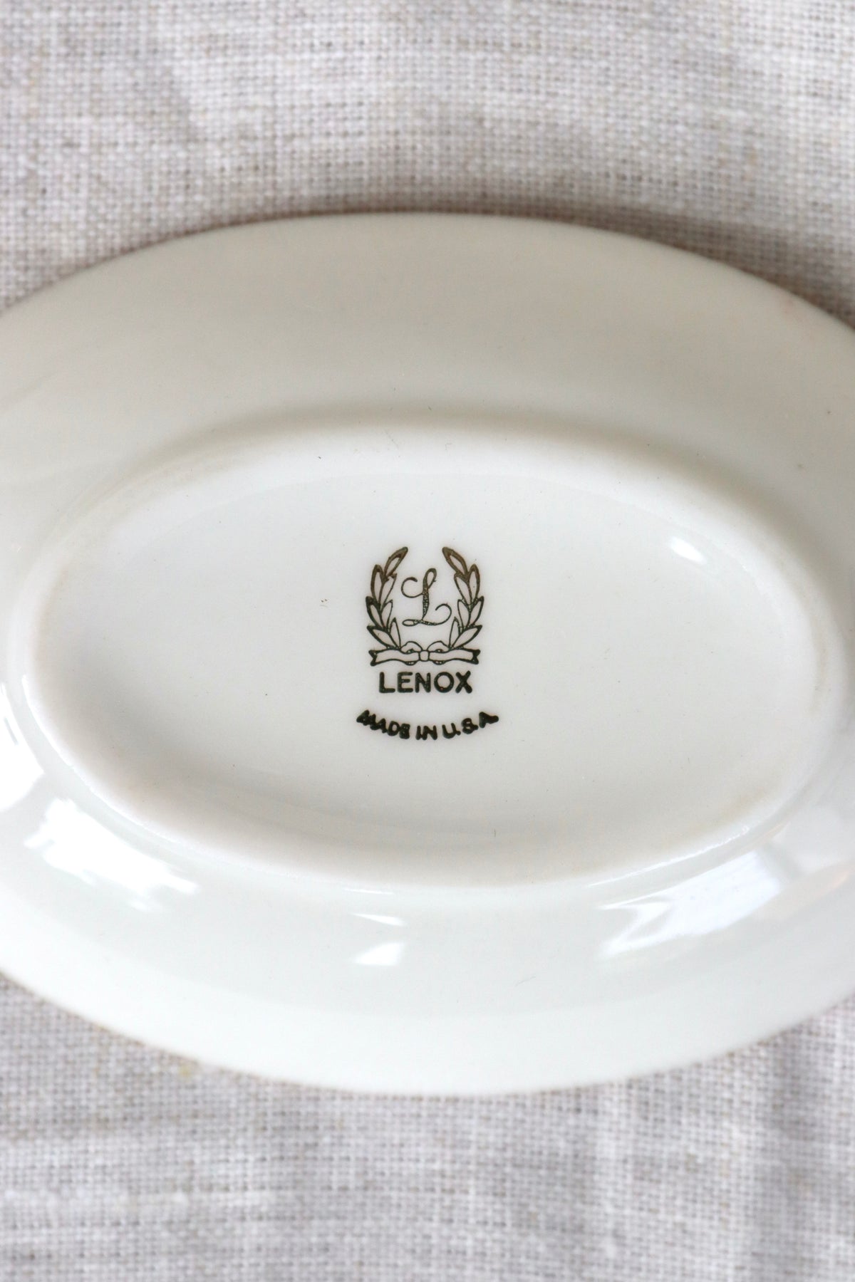 Set of Two Lenox Gold Rimmed Dishes