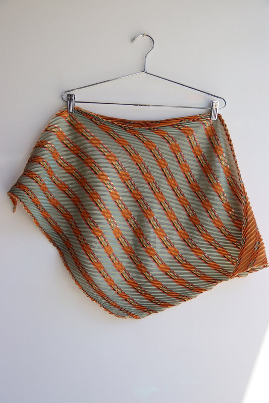 Accordion Pleated Geometric Scarf