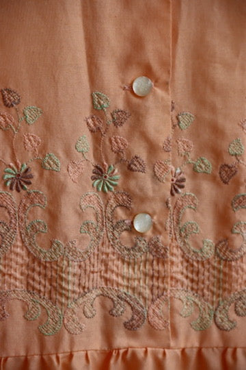 Vintage Unbranded Peach Cotton Dress