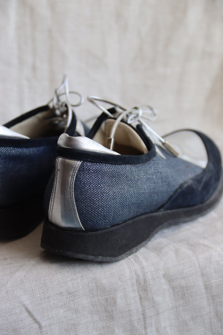 Taryn Rose Silver Sneakers
