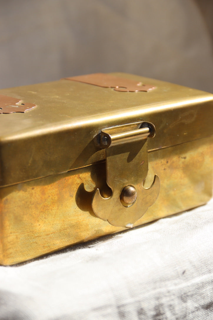 Brass Box with Copper Hinges