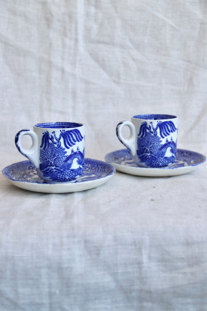 Set of 2 Antique Wedgewood Teacup and Saucers