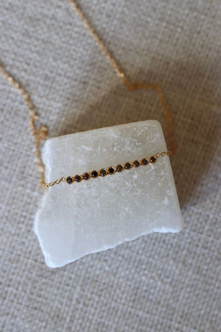 Zoë Chicco black diamond bar necklace