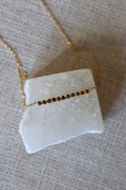 Zoë Chicco black diamond bar necklace
