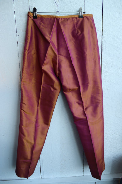 Dosa 100% Silk Metallic Pants