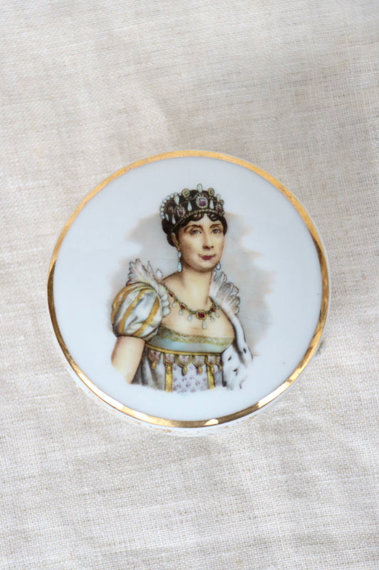 Limoges La Martinique Trinket Box with Josephine Bonaparte, Napoleon's Wife