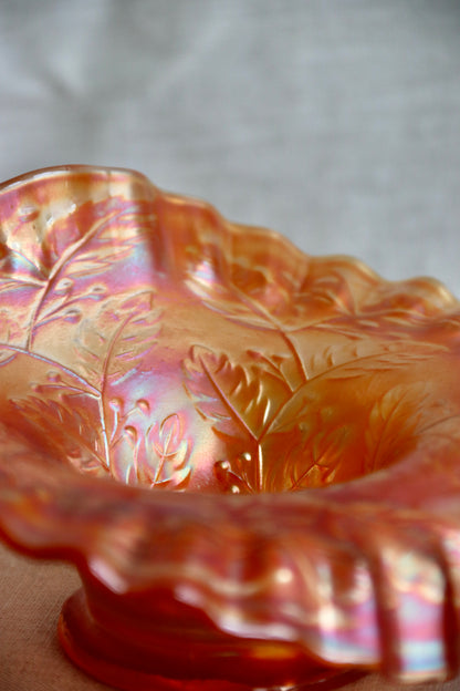 Orange Iridescent Ruffle Edge Dish