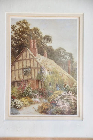 Vintage Framed Cottage Print