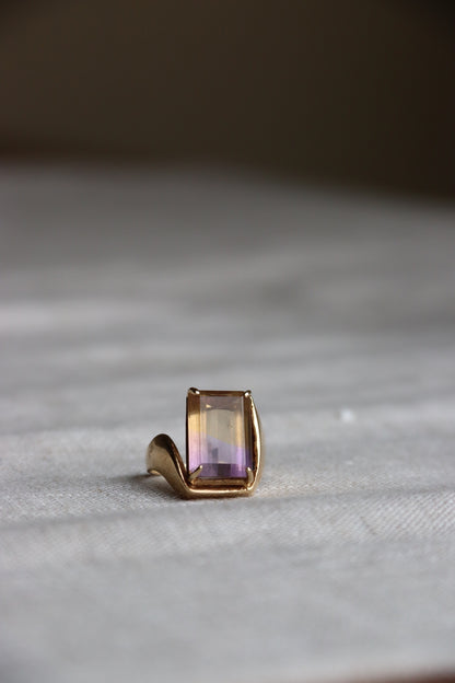 10K Ametrine Asymmetrical Ring