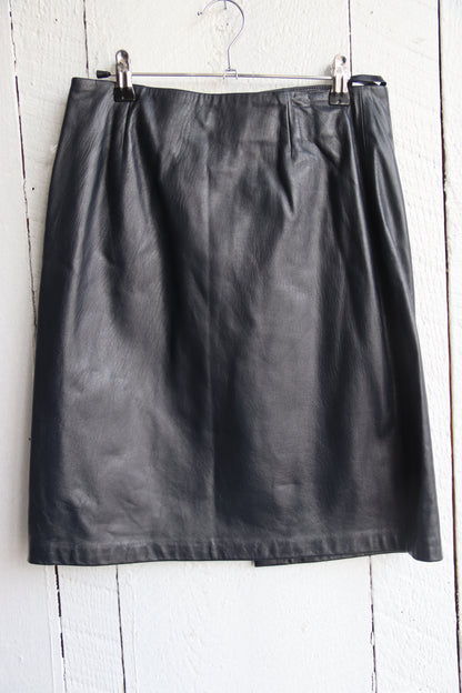 Ralph Lauren Black Leather Skirt (NWT)