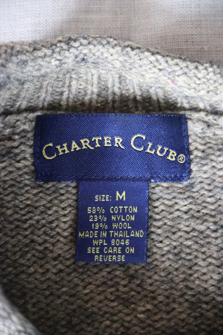 Vintage Charter Club Sweater with Flower Details