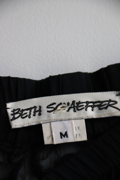 Beth Schaeffer Black Silk Lace Skirt