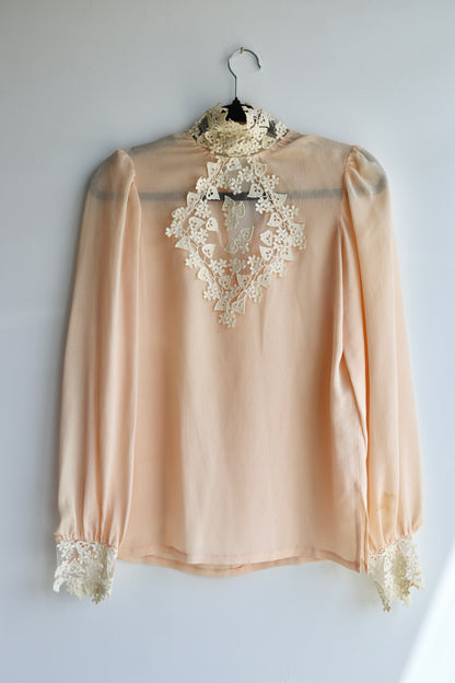 Vintage Sheer Top with lace