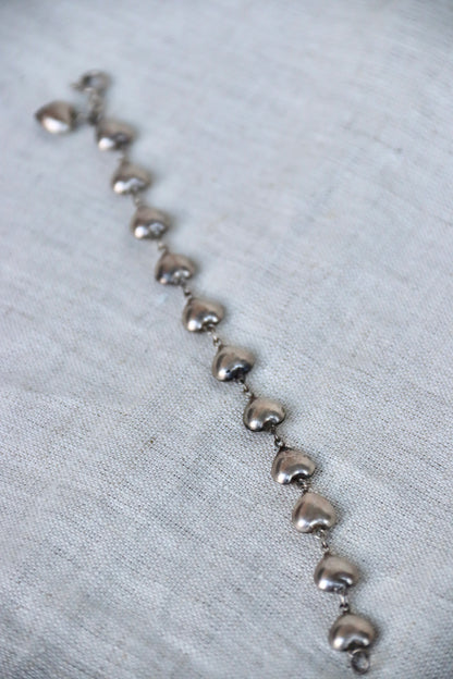 sterling silver bubble heart bracelet