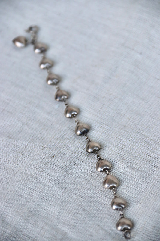 sterling silver bubble heart bracelet