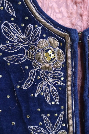 Rapsodia Blue Velvet Jacket