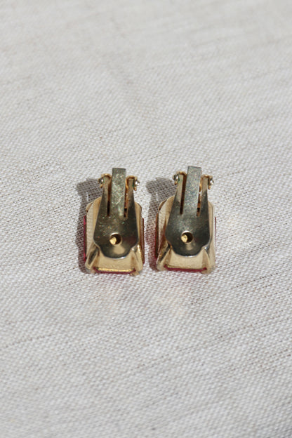 Pink Clip on Earrings