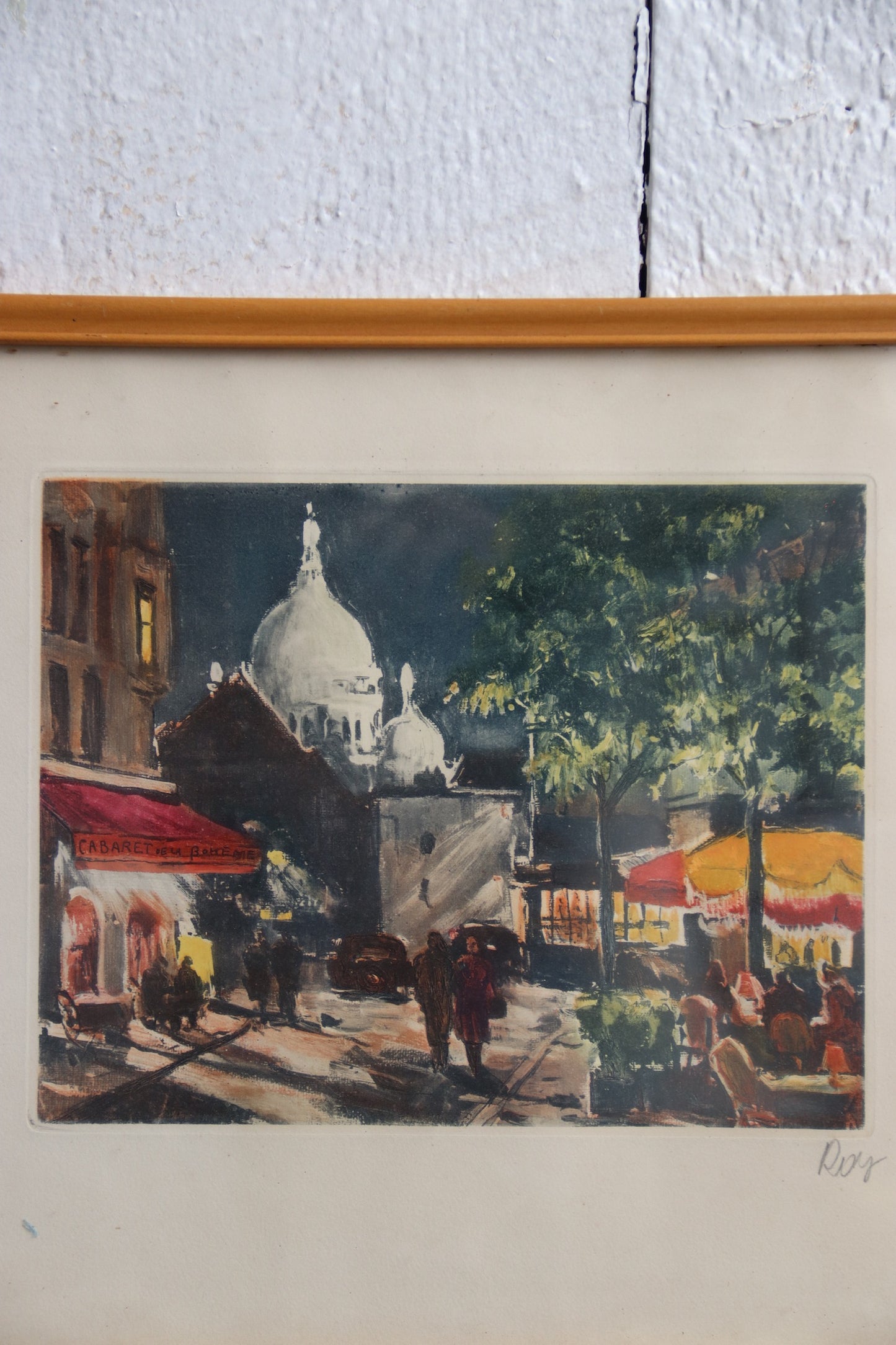 Vintage Framed Watercolor