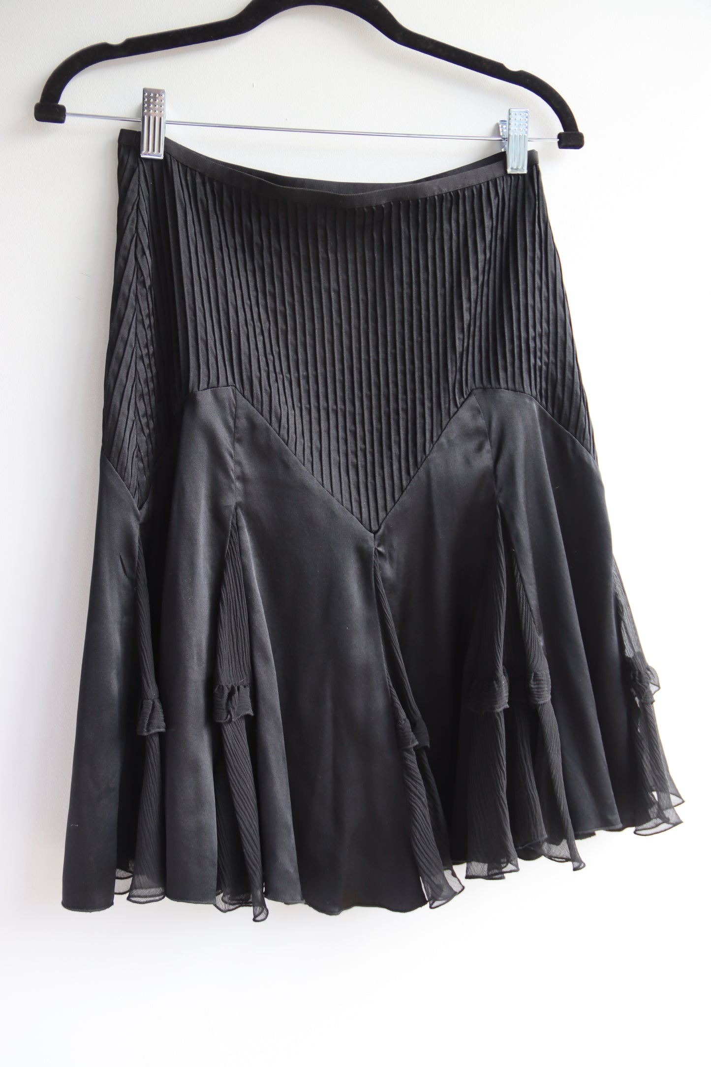 Diane von Furstenberg Black Ruffled Skirt